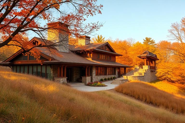 Taliesin Red Color Frank Lloyd Wright Architecture